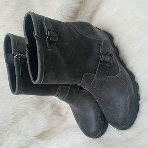 Sorel Women's Charcoal Ankle Boots with Buckle